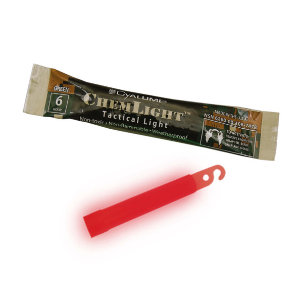 Cyalume Red 4 Inch Chemlights (Case of 100)