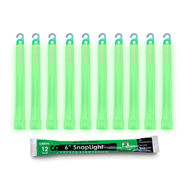 Cyalume 6 Inch Green Commercial Light Sticks (Case of 500)