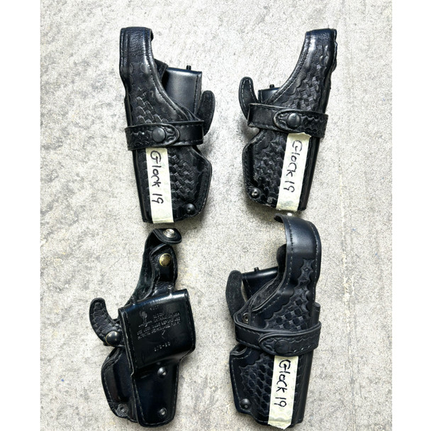 Lot of 4pc Glock 19 Holsters, Police Trade