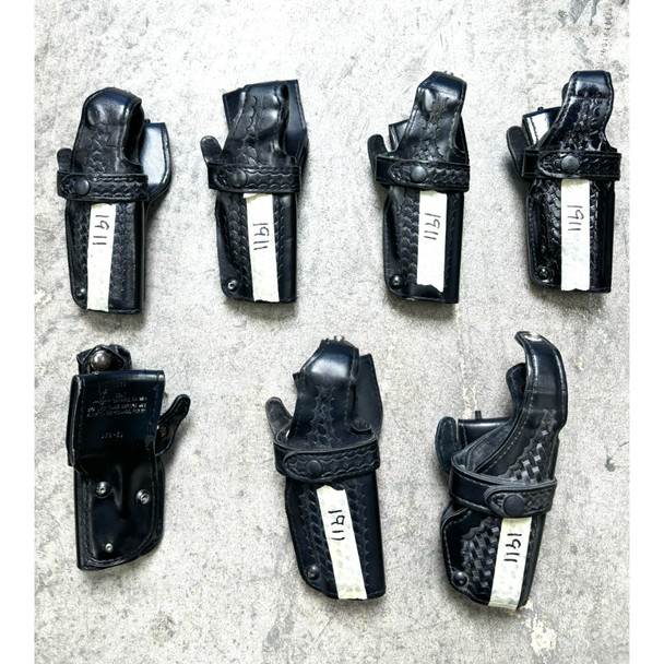 Lot of 7pc Colt 1911 Basketweave Duty Holster, Police Trade