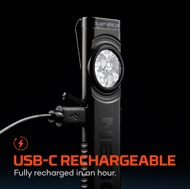 Nebo Slim Mini UV Rechargeable Pocket Flashlight 150 Lumens