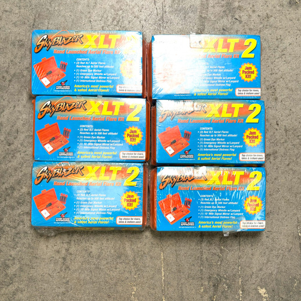 Lot of 6pc Skyblazer XLT2 Hand Launched Aerial Flare Kit, Expired, Old Stock