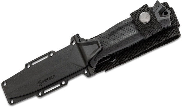 Gerber StrongArm Fixed Blade Knife 4.8" Plain /Serrated Edge Black