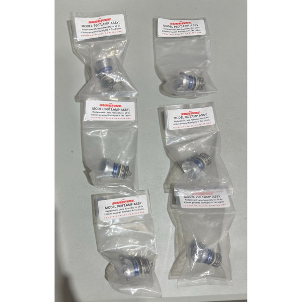 Lot of 6pc SureFire P60 Replacement Lamp