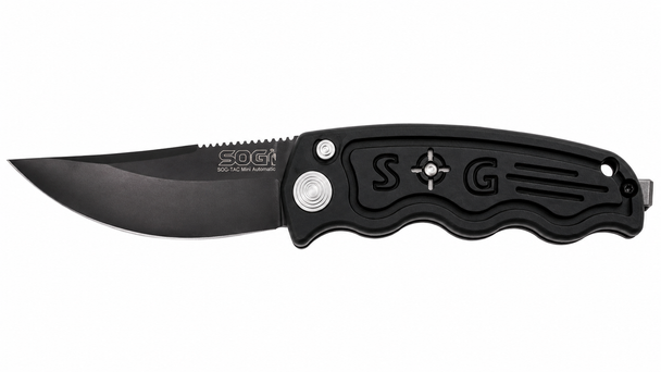 SOG ST-12 Mini Auto 3" Folding Knife Combo Blade