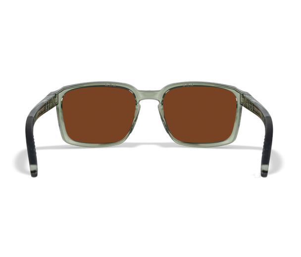 Wiley X Alfa Captivate Polarized Bronze Mirror/Gloss Crystal Light Olive Frame Sunglasses