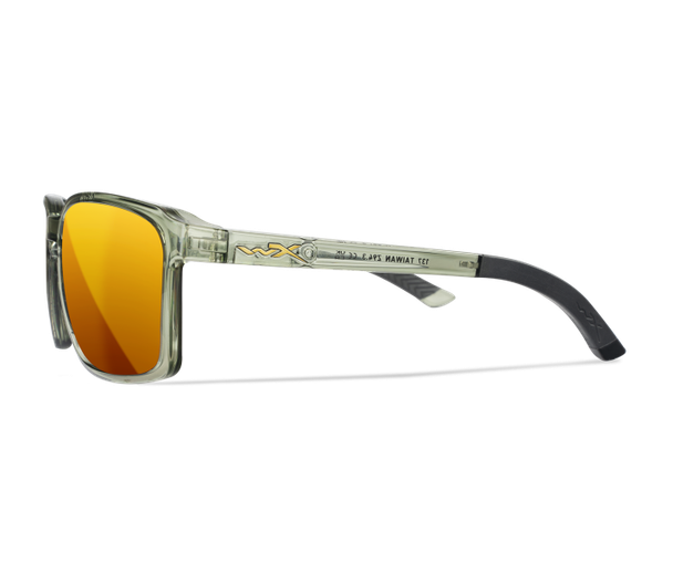 Wiley X Alfa Captivate Polarized Bronze Mirror/Gloss Crystal Light Olive Frame Sunglasses