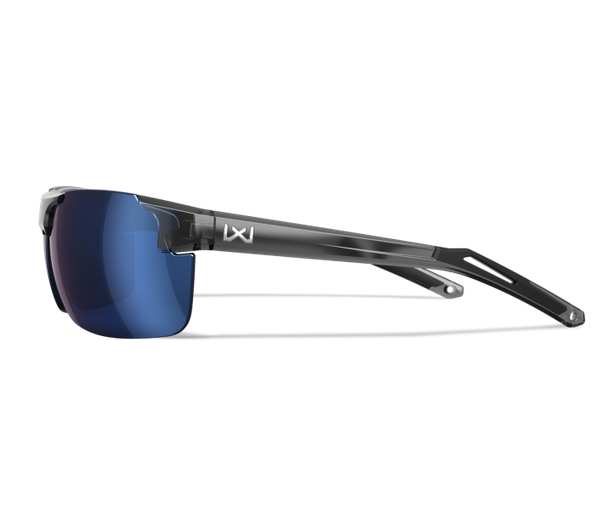 Wiley X Prime Captivate Polarized Blue Mirror/Gloss Crystal Grey Frame Sunglasses
