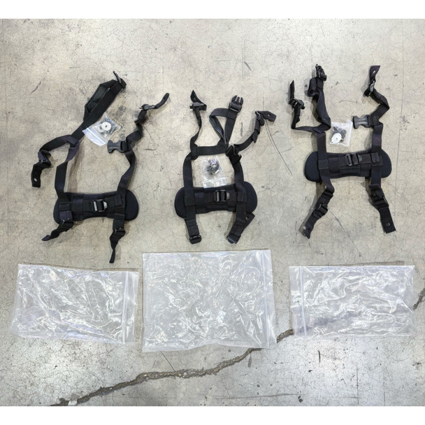 Lot of 3pc Ballistic Helmet Retention System, Police Trade, Never Issued