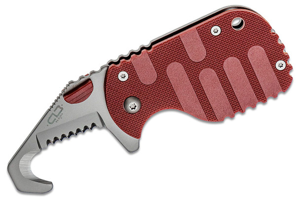 Boker 01BO584 Rescom Red Rescue Folding Knife 1.9" Serrated Edge