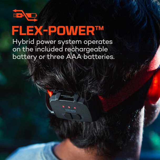 Nebo Curvbeam 600 Flex Headlamp CurvBeam Design with 180º Wide Angle Illumination 600 Lumens