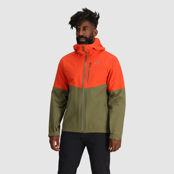 Outdoor Research Men's Foray 3L Spice/Ranger Green Rain Jacket