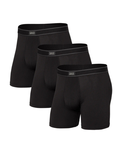 Saxx Daytripper 3-Pack Comfort Stretch Black Boxer Brief