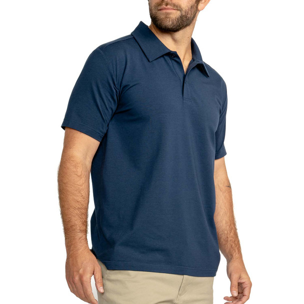 Ejis Men's Sweat Proof Navy Polo Shirt