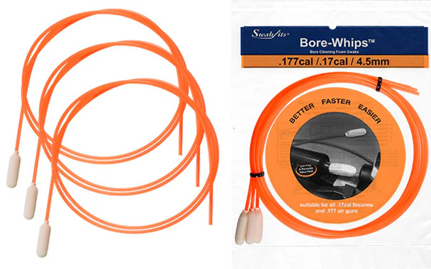 Swab-Its .17cal/.177cal/4.5mm Air Rifle Gun Cleaning Bore-whips™ 12/Pack