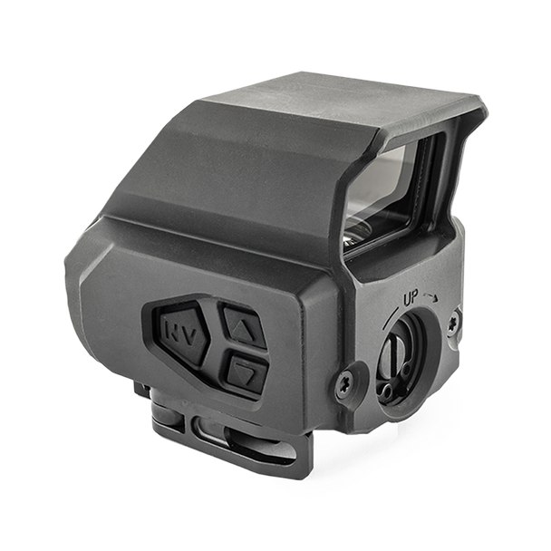 The MEPRO TRU-VISION™ electro-optical MIL- SPEC red dot
sight is shockproof, waterproof, and durable. Its short-length,
compact, and lightweight design addresses the need for
co-mounting multiple tactical devices (magnifiers, laser pointers, etc.)
on your Picatinny rail. Energy-efficient, it provides thousands of
operating hours from a single CR123 battery.
The MEPRO TRU-VISION™ also features an automatic brightness
control system that enables clear visibility of the red dot in any
lighting condition. If the user chooses to manually control the reticle
brightness level, there are 16 brightness settings (12 daytime,
4 nighttime (NVG/)) allowing the user to adjust to any lighting
condition they may encounter.