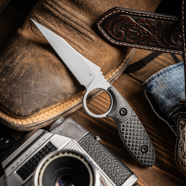 Toor Cortano Fixed Blade Knife 3.2" Plain Edge Phantom Grey