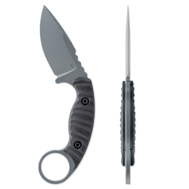 Toor Karsumba S Phantom Fixed Blade Knife 2.5" Plain Edge Grey