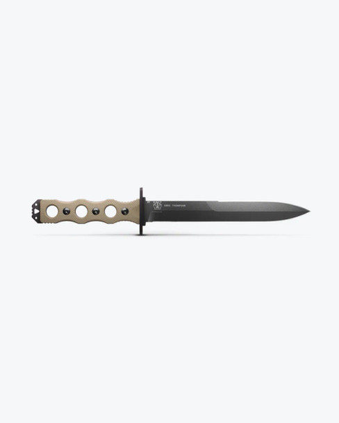 Benchmade SOCP CPM-3V Black Double Edge Plain Dagger 7" Fixed Blade Desert Tan Knife