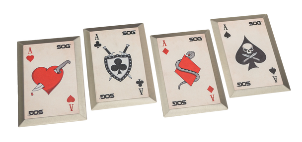 SOG Throwing Death Cards 3.5" Stainless Steel