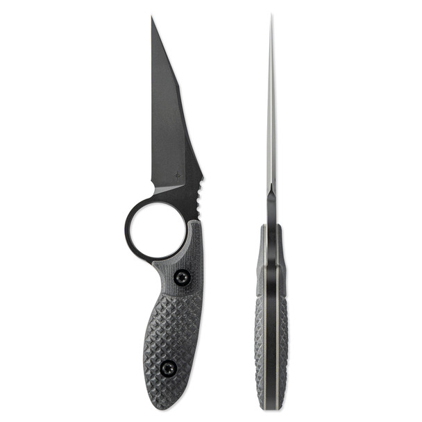 Toor Cortano Fixed Blade Knife 3.2" Plain Edge SOCOM Black