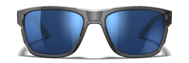 Wiley X Ovation Sunglasses Gloss Crystal Dark Grey/Captivate Polar Blue Mirror