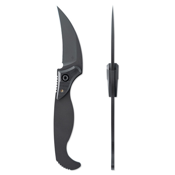 Toor Pincer Fixed Blade 2.5" Plain Edge Socom Black