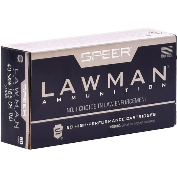 Speer Lawman 40 S&W Ammo 165 Grain Total Metal Jacket - 1000 Rounds