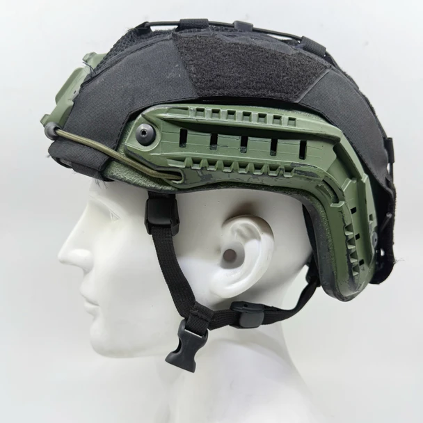 Paraclete High-Cut NIJ Level IIIA Ballistic Helmet w/ Bungee Net Cover, Police Trade