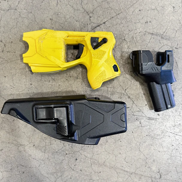 Yellow Taser X26P w/ Left Hand Blackhawk Holster and Extended Performance Magazine, Police Trade