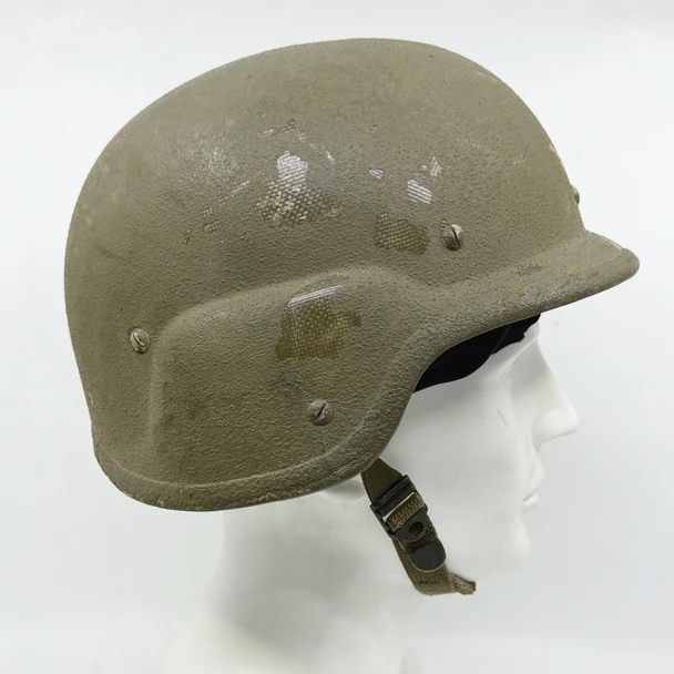 Tactical MICH-Style Combat Helmet, Coyote w/ Fabric Cloth Liner, Police Trade