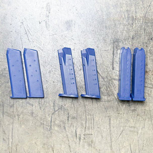 Lot of 6 pcs, Mixed Pistol Blueguns Training Magazines, Police Trade