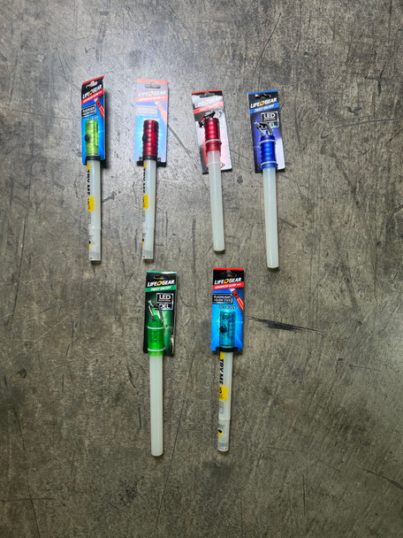 Lot of 6pc Life Gear Advanced Glow Series and Twist ON/OFF Glow Sticks