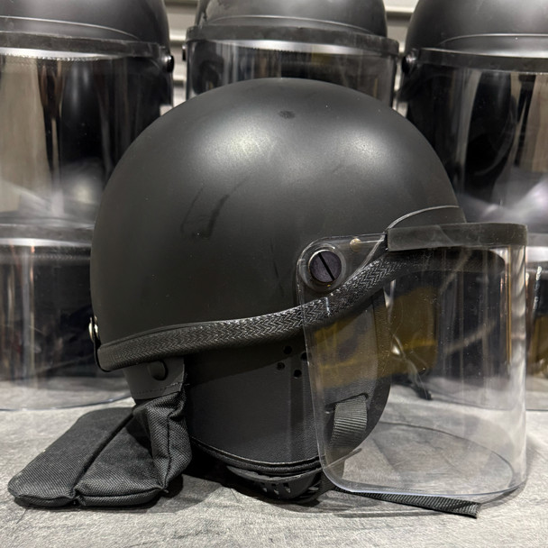 Premier Crown 906 Series TacElite EPR Riot Duty Helmet w/ Neck Protector, Police Trade
