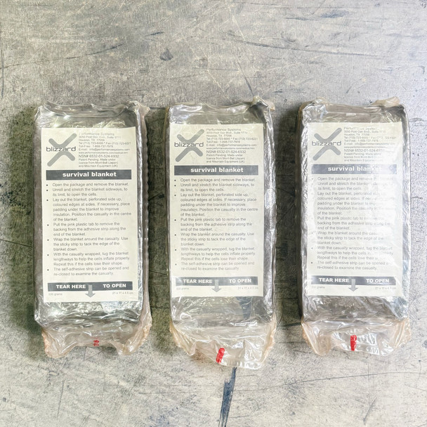 Blizzard Survival Blanket, Genuine Military-Issue Thermal Trauma Blanket, Never Issued, Police Trade