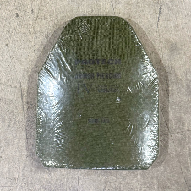 Protech Tactical 2230 Level IV Single Hard Armor Plate 10x12 Shooter Cut, Never Issued Police Trade