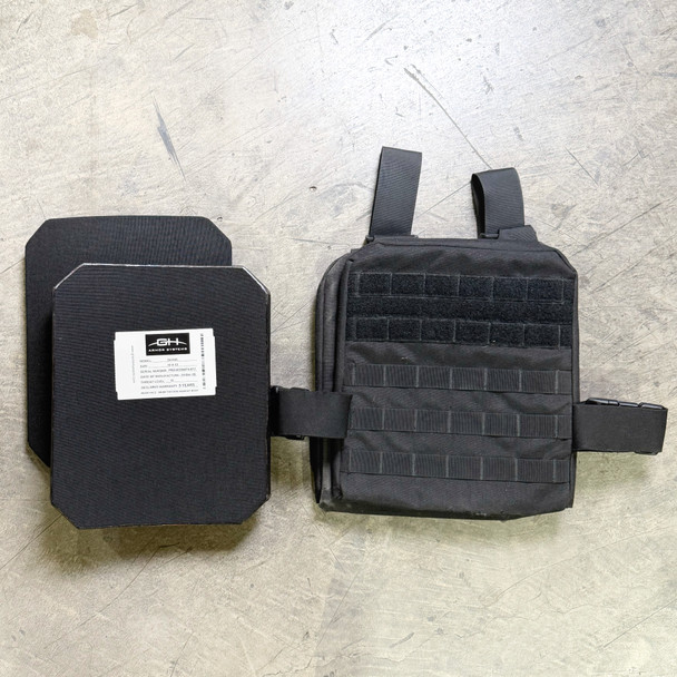 GH Armor Systems Level IV 10x12 Hard Plate w/ MOLLE Plate Carrier, Police Trade