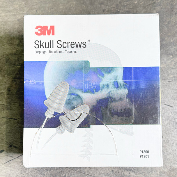 3M E-A-R Skull Screws Push-To-Fit Foam Earplugs, New/Old Stock