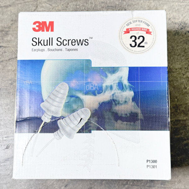 3M E-A-R Skull Screws Uncorded Foam Earplugs Push-To-Fit Industrial Hearing Protection, New/Old Stock