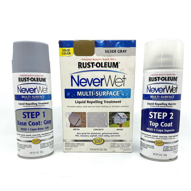 Rust-Oleum NeverWet Multi-Surface Water Repellent Spray Kit 18 oz, New/Old Stock