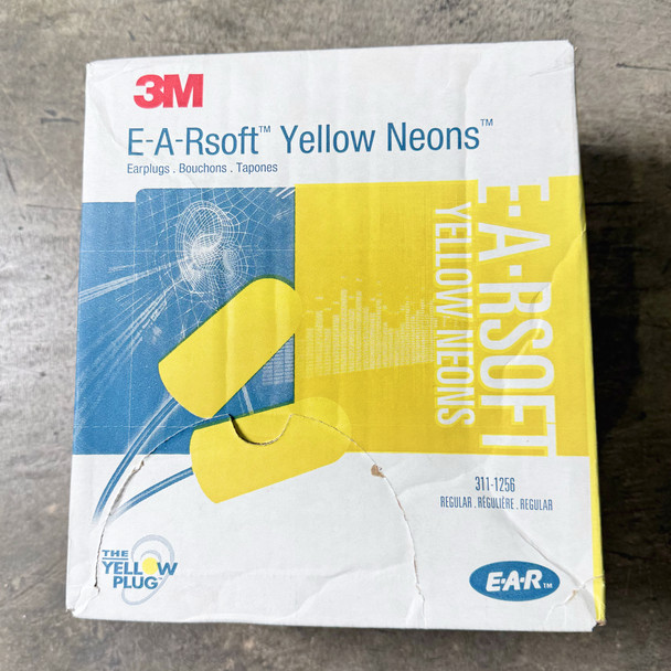 3M E-A-Rsoft Yellow Neons Foam Earplugs, New/Old Stock
