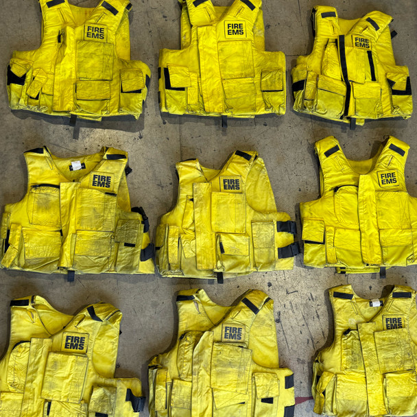 Second Chance Hi-Vis Yellow Tactical Vest Carrier, Level IIIA Soft Armor, Fire Department Trade