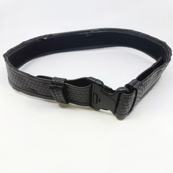 Heavy Duty Basketweave Tactical Duty Belt with Duraflex Quick-Release Buckle – Law Enforcement & Security Grade, Police Trade