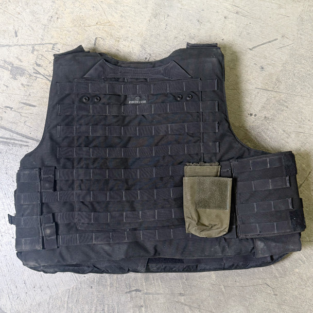Protech Tactical MOLLE Plate Carrier w/ Level IIIA Soft Armor Panels, Police Trade
