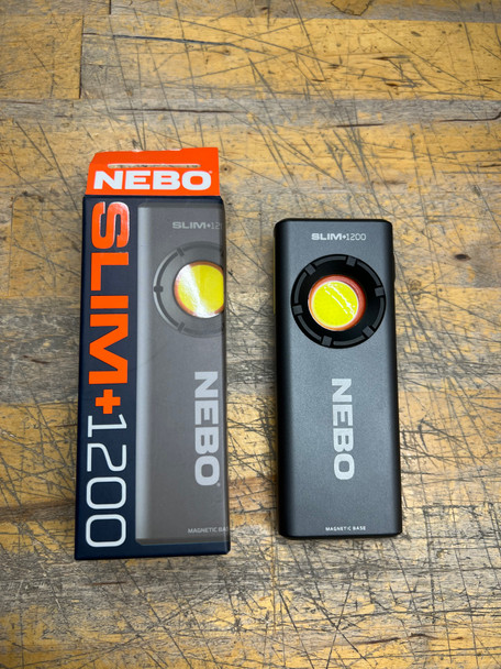 NEBO Slim+ Programmable Waterproof Rechargeable Pocket Flashlight & Laser Pointer 1200 Lumens, Open Box