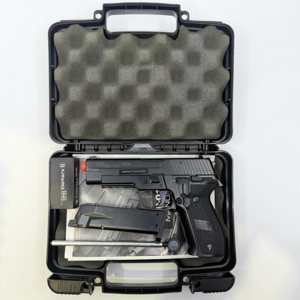 KJ Works KP-01 Sig Sauer P226 Full Metal Gas Blowback Airsoft Pistol w/ Carry Case, Open Box