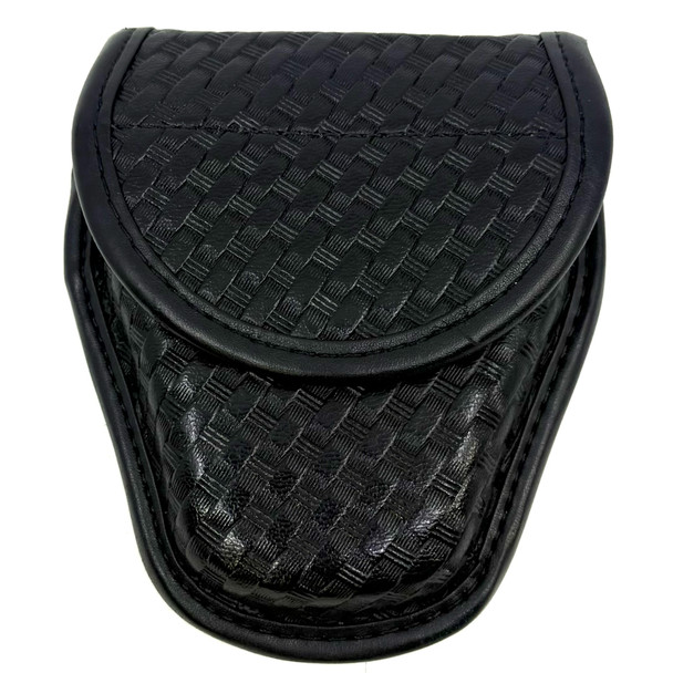 Bianchi AccuMold Elite Covered Handcuff Case, Basketweave, Hidden Snap, Police Trade