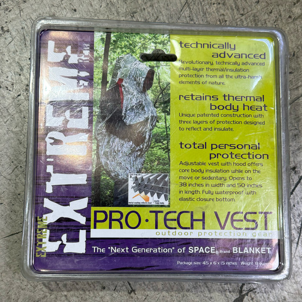 MPI Outdoors Extreme Pro-Tech Vest, Wearable 3-Layer Thermal Mylar Space Blanket Emergency Survival Vest, New/Old Stock