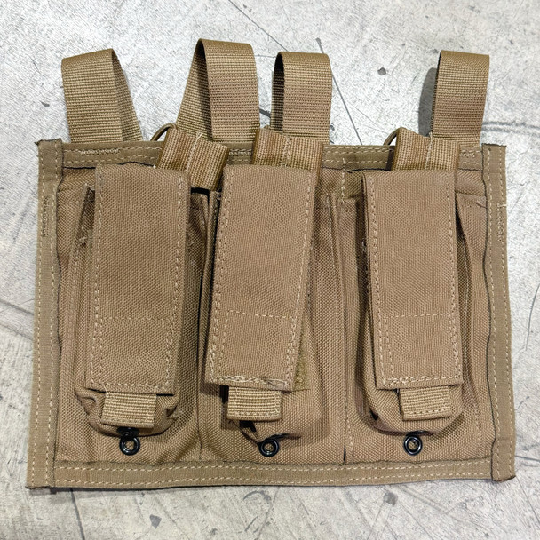 Law Enforcement Triple Magazine Pouch, MOLLE Compatible w/ Bungee Retention, Never Issued, Police Trade