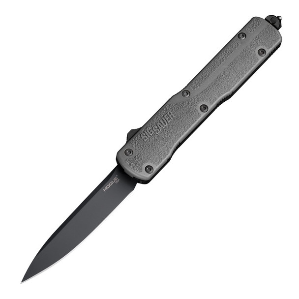 Hogue 36972 SIG Counterstrike Tactical OTF Automatic Knife 3.35" Drop Point Plain Edge Grey